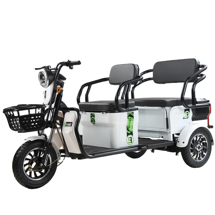 

Color Customized E Trike Household Small 3 Wheel Moped Scooter Adult 48V 600W 800w 2 Row Tricycle Electric