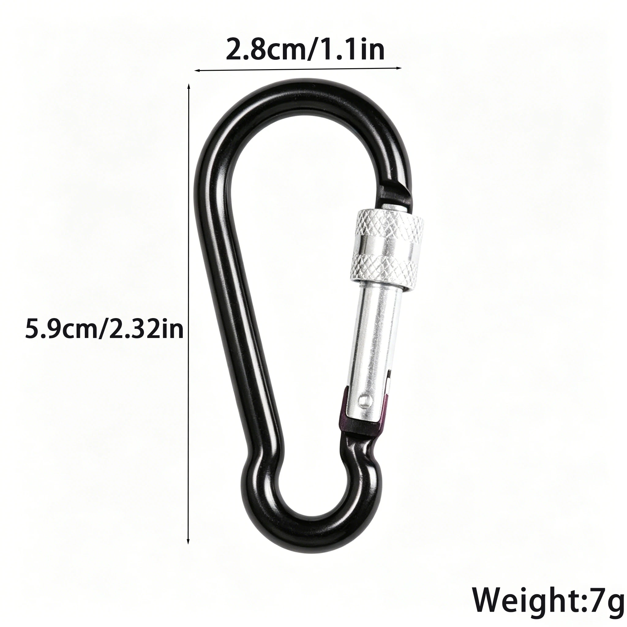 5/10pcs Multi-color Lockable Gourd-Shaped Aluminum Carabiner Backpack Quick Hook Water Bottle Clip Outdoor Camping Hiking Gear