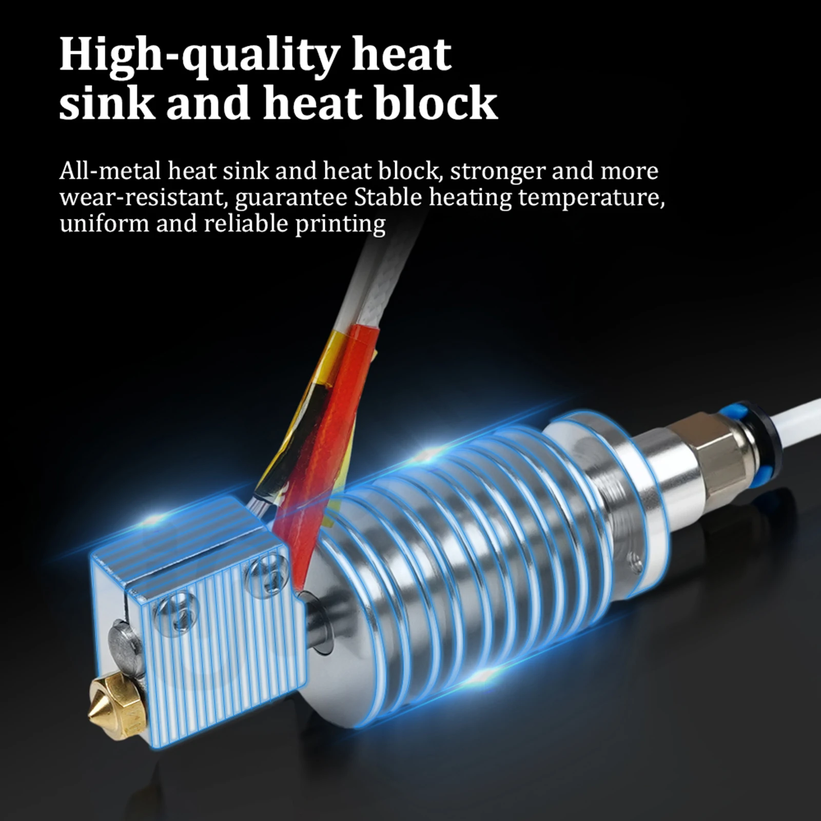 Verbesserter Hotend-Heizblock für Anycubic I3 Mega S Mega Zero 2.0 Kobra Chiron Vyper 12V 24V Heizung J-Kopf Heat Break Hot End – Detail 23