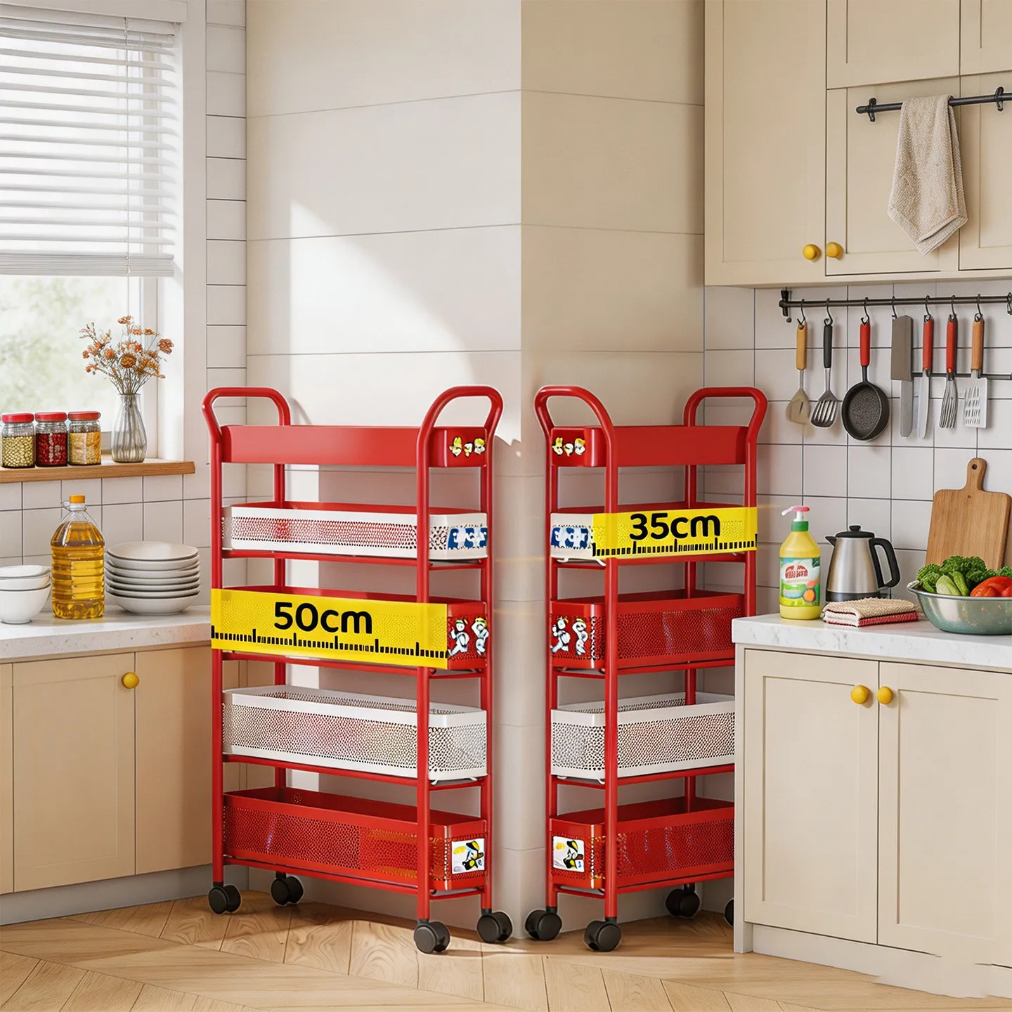 YFY 10cm seam cabinet seasoning finishing rack kitchen oil salt sauce vinegar product storage rack ingredient storage rack