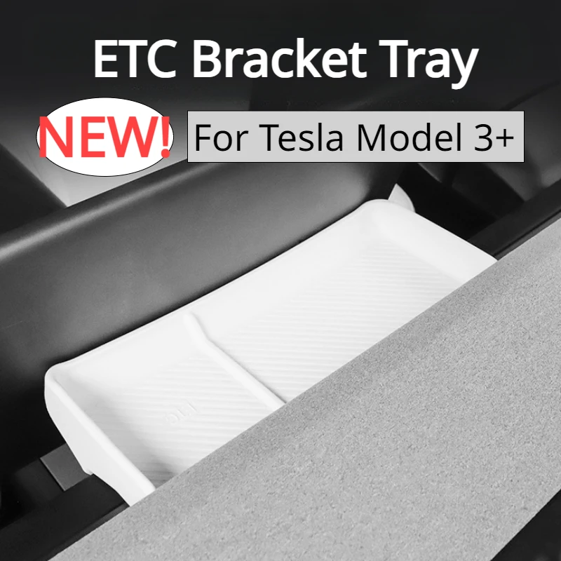 

ETC Bracket Tray for Tesla Model 3+ Central Control Instrument Panel Screen Rear Storage Box Silicone New Model3 Highland 2024