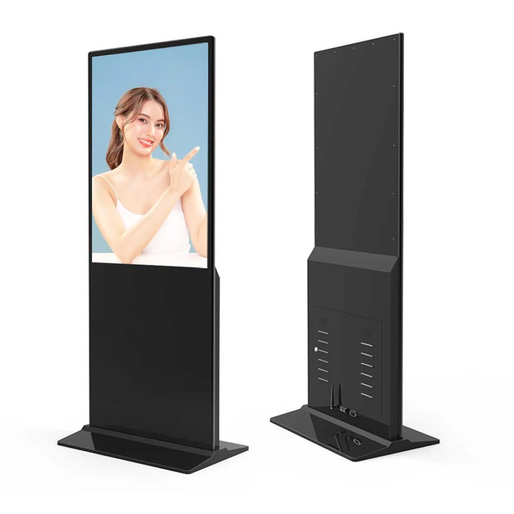 

55 65 Inch Digital Signage Advertising Display LCD Screen Commercial Totem Android System Vertical Poster with Auto Media Player