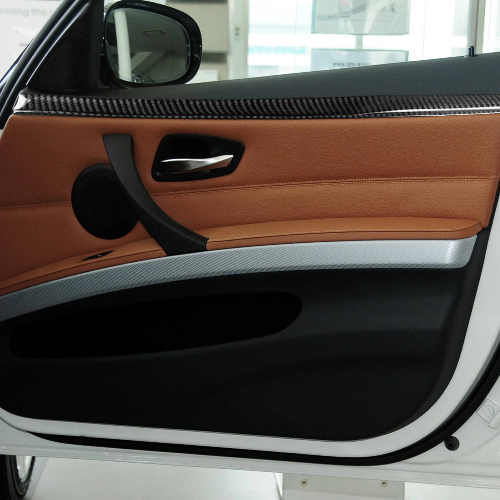 

Car Accessories Carbon Fiebr Front Door Decorative Strip Cover Trim Sticker Modification For BMW 3 Series E90 2005—2012