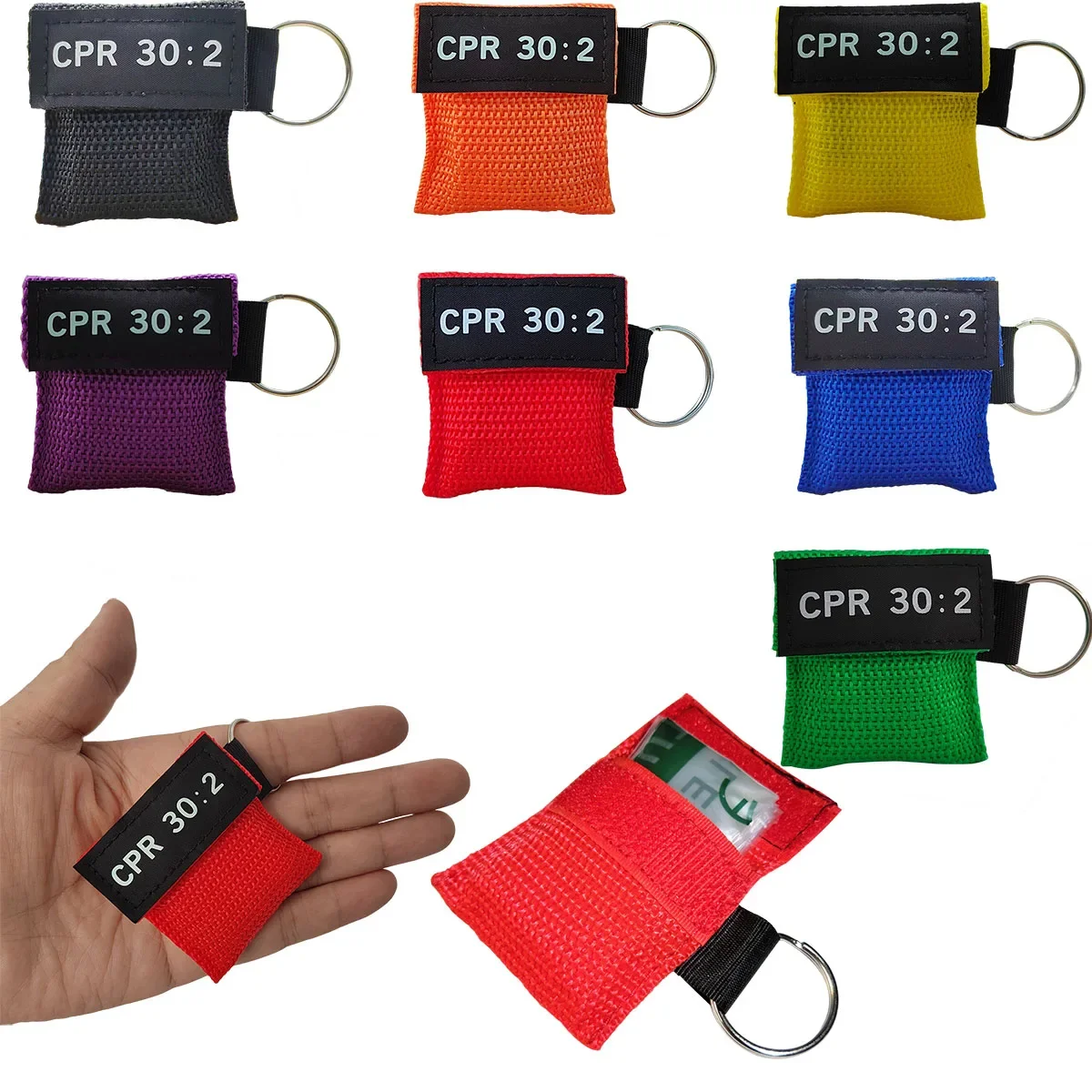 

700 pcs CPR Masks Keychain Face Shield CPR/AED First Aid Training 30:2 New