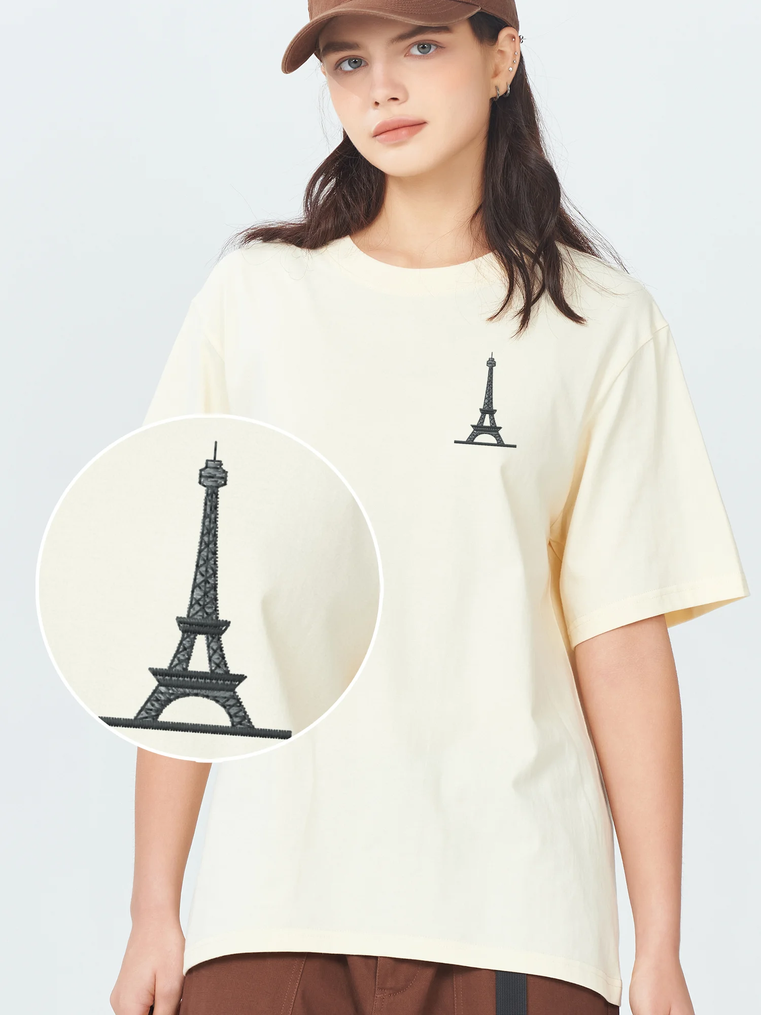 

Футболка с вышивкой Paris, футболки из 100% хлопка с вышивкой, футболки с 3d принтом Paris, новая футболка для мужчин в японском стиле