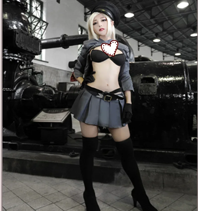Anime Noragami Bishamon Costume Bikini Costume Sexy Cosplay full set Uniform+long wig Halloween Costume for Women cosplay party