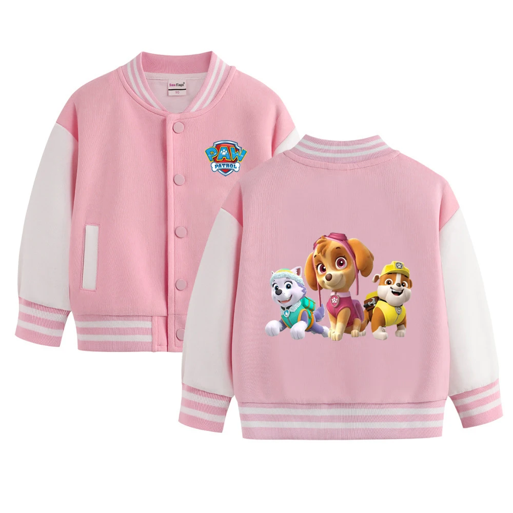 Paw Patrol Girls Boys Cartoon Jacket Children Coats Spring Autumn Kids Single breasted Jackets Casual Sports Outerwear 5 colors