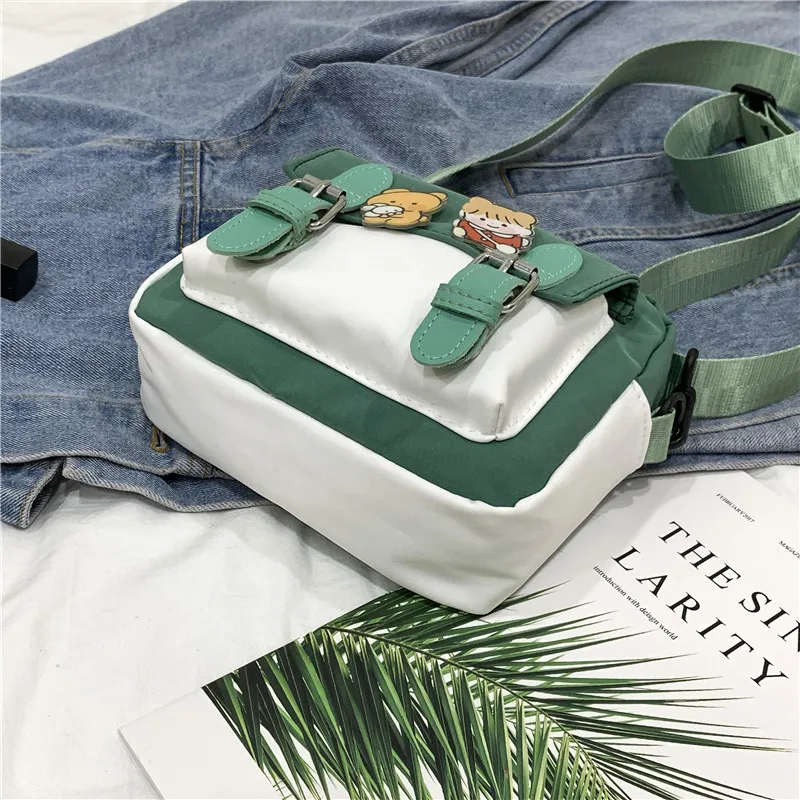 Crossbody Female 2023 New Cute Girl Canvas Student versione coreana borsa quadrata piccola monospalla multifunzionale All-match Cross