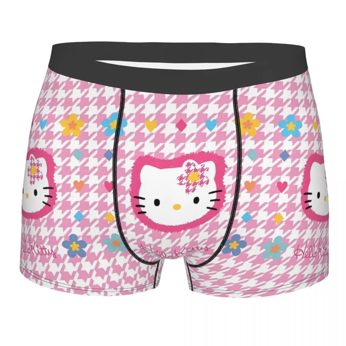 

Custom Hello Cat Art Animes Lovely Underwear Male Print Comic Boxer Shorts Panties Briefs Breathable Underpants