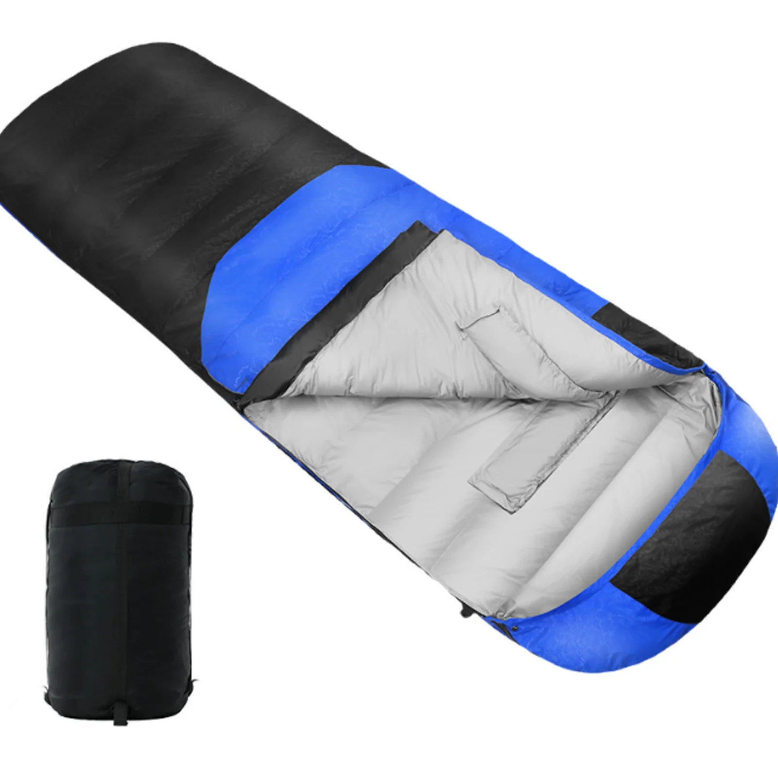 

Туристический спальный мешок, легкий 3-х сезонный теплый, для отдыха на открытом воздухе, Путешествий, Походов, Кемпинга