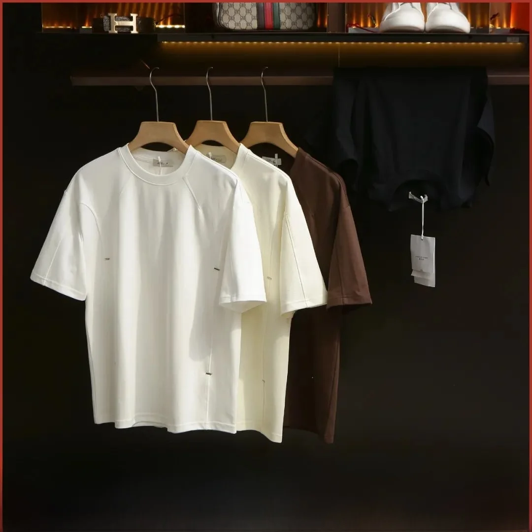 

Мужская летняя новая дышащая повседневная футболка с металлической серебряной этикеткой ort Sve, свободный крой, круглый топ Ne Top Youth Faion