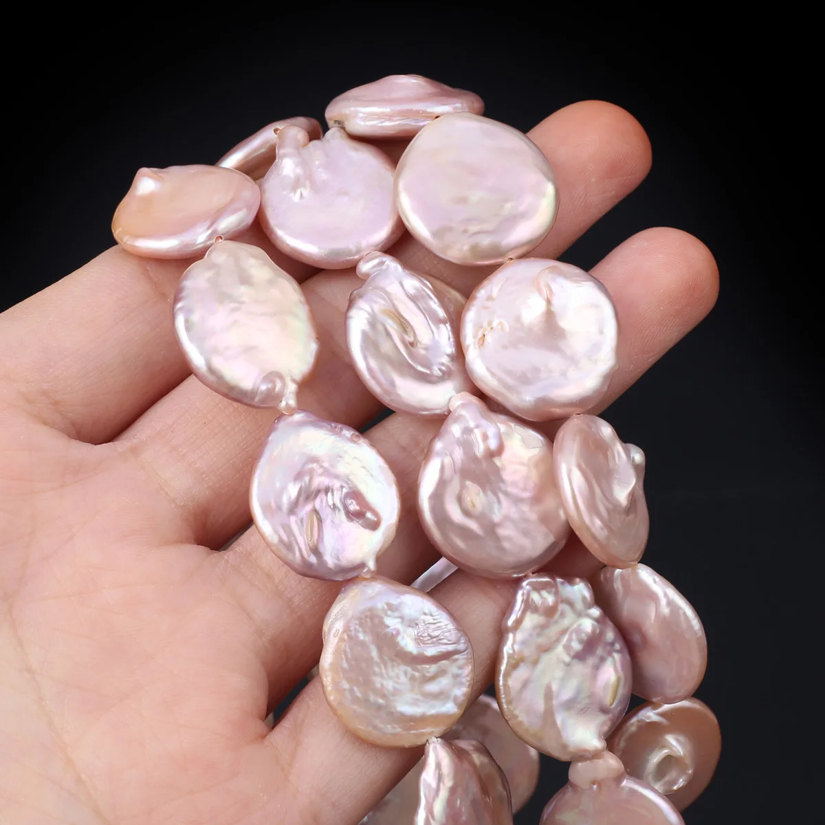Natural Fresh Water Pearl Beads Purple Round Shape Isolated Loose Beaded for Jewelry Making DIY Necklace Bracelet Accessories