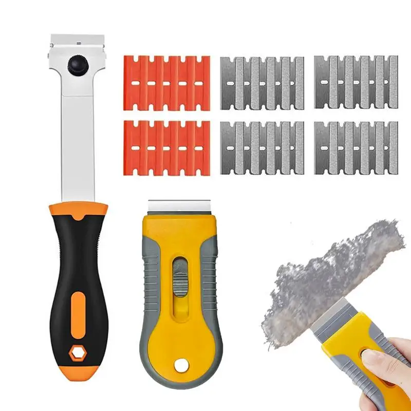 

Adhesive Remover Scraper 32X Adhesive Cleaning Anti-Slip Tool Scraper Ergonomic Grip Metal And Glass Cleaning Scraper Pocket