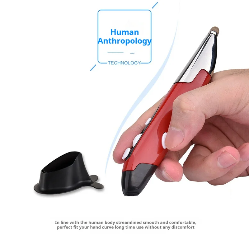 2024 New 2.4g Wireless Mouse Pen Creative Function Handwriting Pen Style Pr-03 Optoelectronic Mouse Silent Office Computer