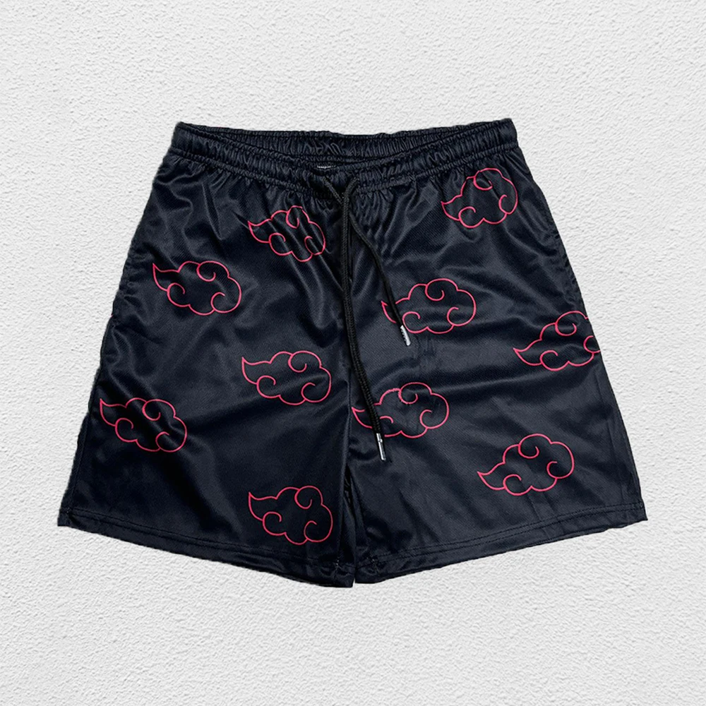 Anime Running Shorts Men Gym Sports Shorts Quick Dry Workout Training Gym Fitness Jogging Short Pants Summer Men Shorts