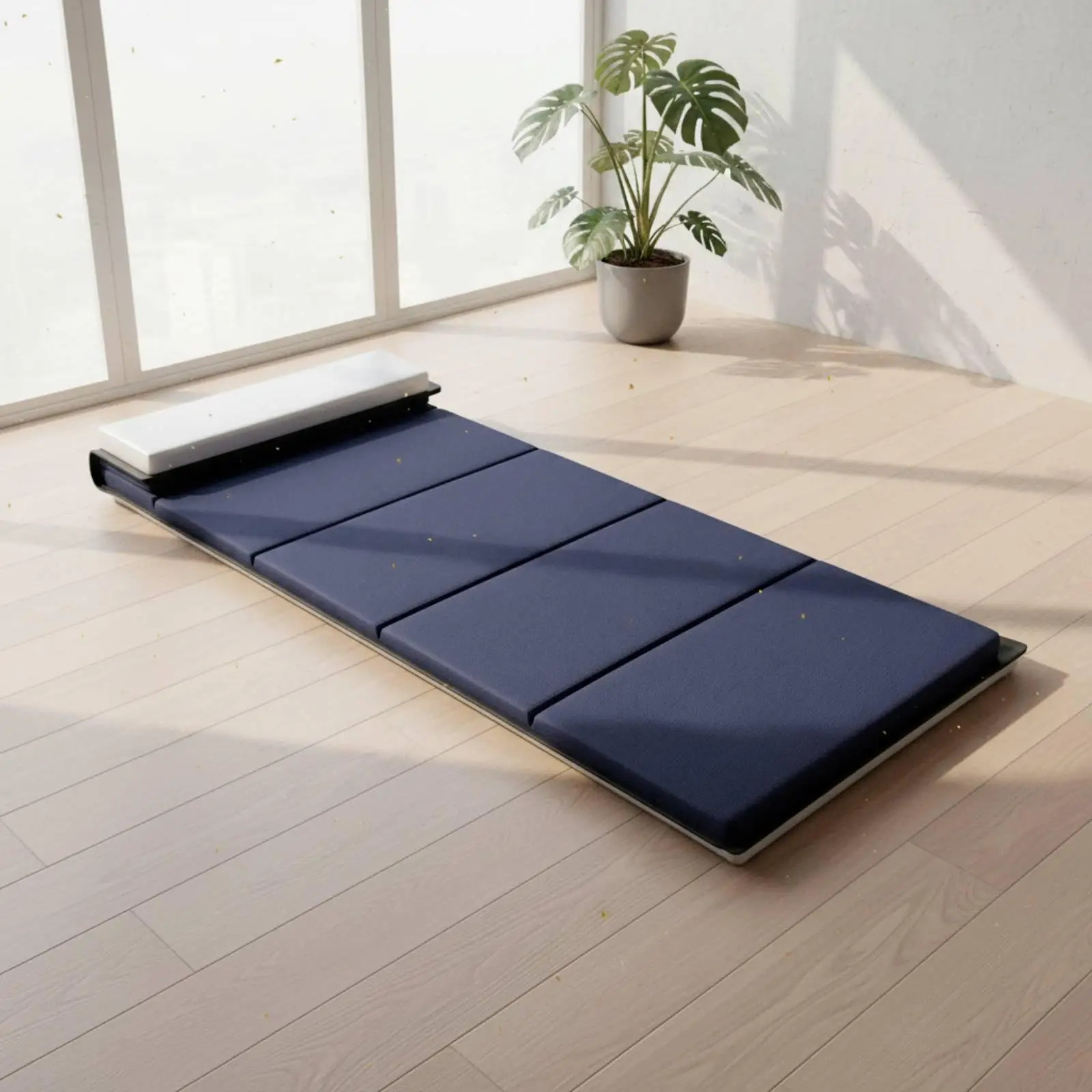 Sleeping Mat with Pillow Soft Foldable Sleeping Mat Slim for Fitness, Guests view 2