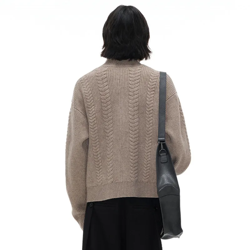 HKSH Autunno Inverno Nuovo Uomo Marea Colletto rovesciato Cerniera Cravatta Fiori Design Maglione sottile Cardigan Casual Elegante Ins Cappotto HK13724