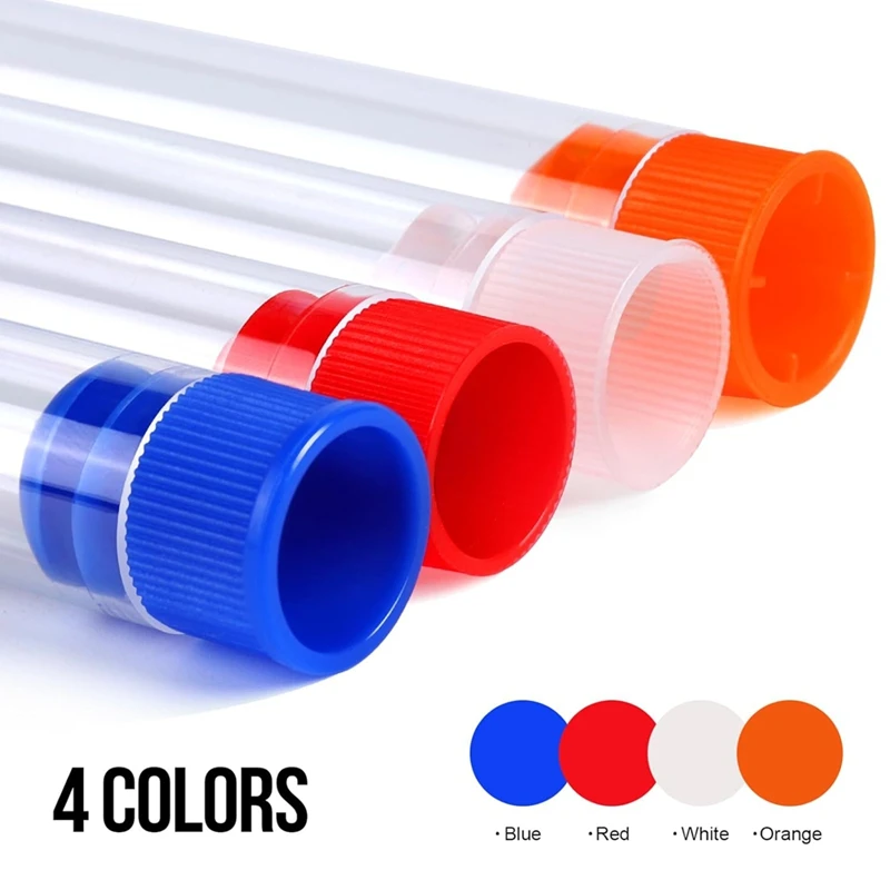 Test Tubes,40Pcs Test Tubes With Rack,Plastic Test Tubes With Caps,Science Tubes And Test Tube Holder 16X100mm (12Ml)