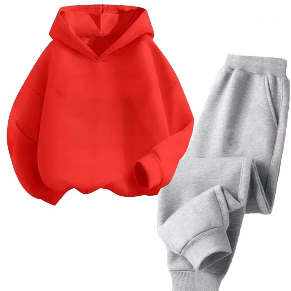 Set di Felpe con Cappuccio per Ragazzi e Ragazze, Felpe e Cappelli in Pile Casual e alla Moda per Bambini, Stili Autunno e Inverno