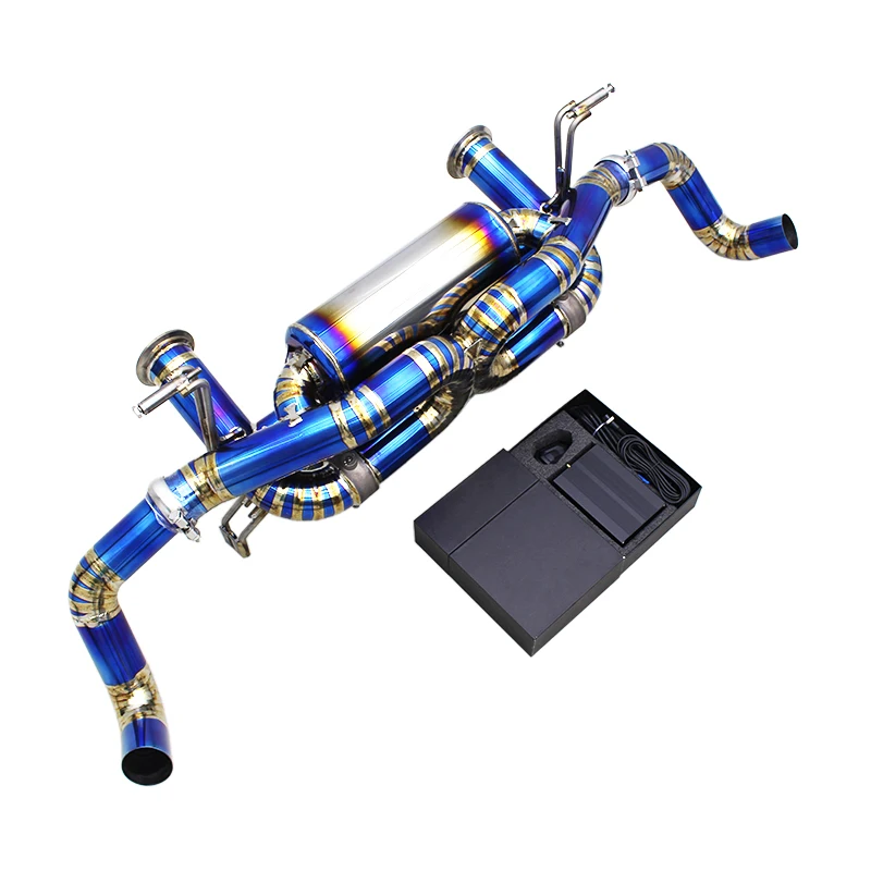

Custom Catback Muffler For Audi R8 V10 2020-2024 Performance Race Car Exhaust Titanium Valve Exhaust System With Control KIT