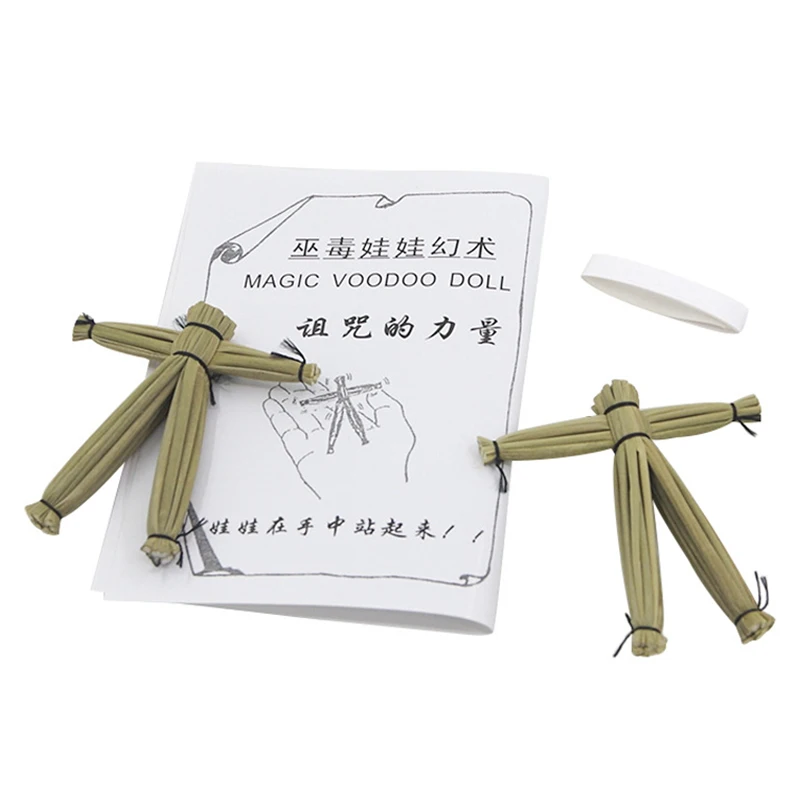 Straw Voodoo Doll Magic Tricks Doll Props Mentalism Close Up Magic Stage Accessories Comedy Amazing Toys April Fool\'s Day