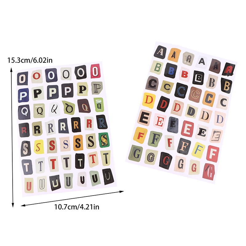 

4 листа красочных наклеек с цифрами, буквами и символами для DIY-планировщиков, бутылок для воды, чехлов для телефонов, ноутбуков, чемоданов, гитар, граффити-стикеры