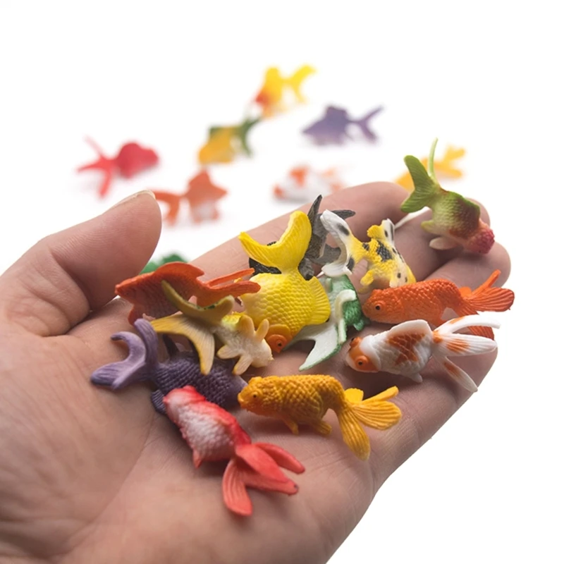 Plastic Realistic Goldfish Model Unique Ocean Animals Figures Goldfish Handicraft for Aquariums Landscape DIY Fish