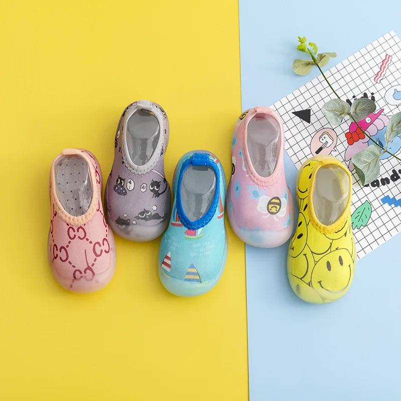 

Детская напольная обувь, Детская тонкая домашняя Нескользящая охлаждающая мягкая подошва, обувь для малышей