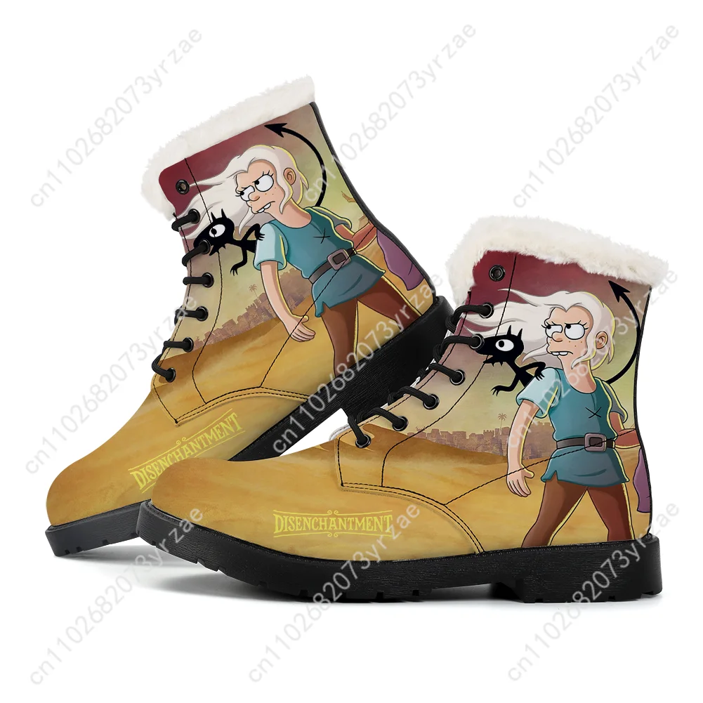 Disenchantment أفخم التمهيد رجل إمرأة مراهق حذاء كاجوال في الهواء الطلق التمهيد الدافئ جودة عالية نمط شخصي تخصيص الأحذية
