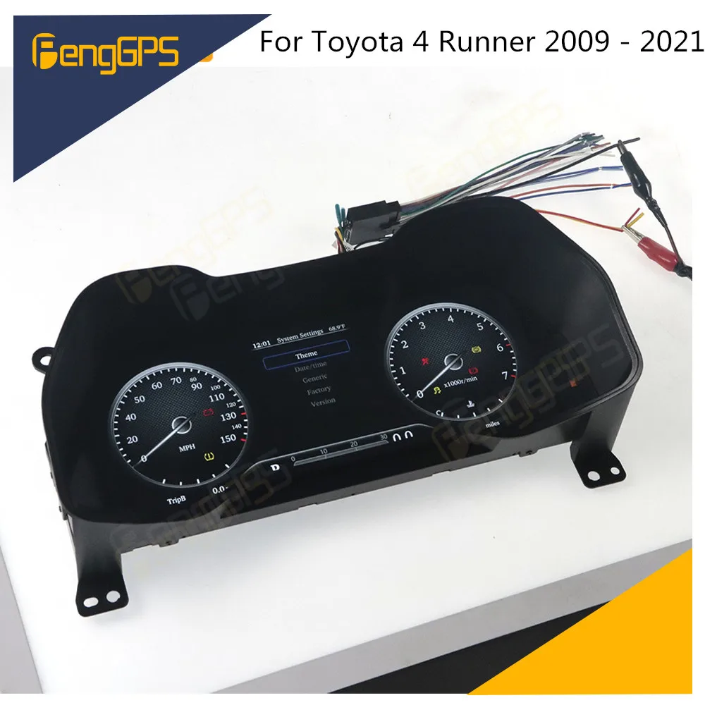 For Toyota 4 Runner 2009 - 2021 Car LCD Dashboard Digital Cluster Virtual Cockpit Instrument Panel Speedometer Screen