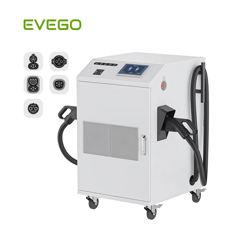 New Super 80kW Fast CCS2 Energy EV Charger Station 7'' LCD With Touch Screen DC Electric Car Charging Pile Portable