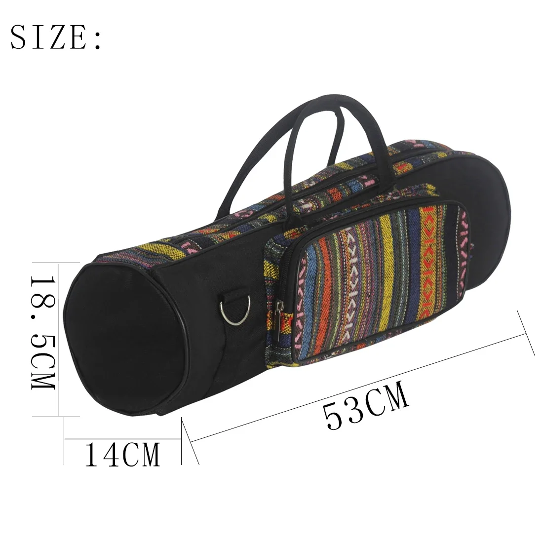 IRIN Trumpet Case Gig Bag Colorful Stripes Waterproof Oxford Cloth Trumpet Carrying Handle Bags Brass Instrument Accessories