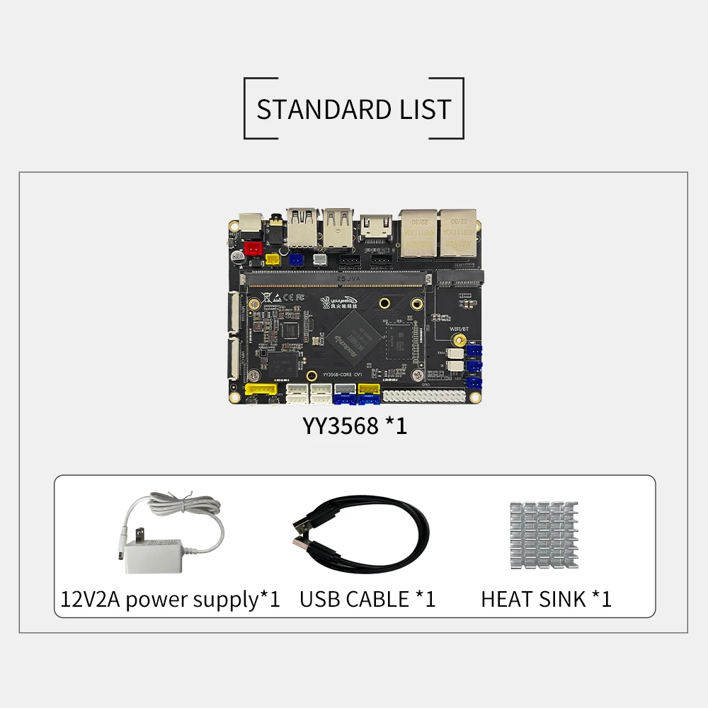 Imagem -03 - Youyeetoo Yy3568 Rockchip Rk3568 Placa de Desenvolvimento Dual Gigabit Ethernet Expansível Satassd Suporta Android 11debian10