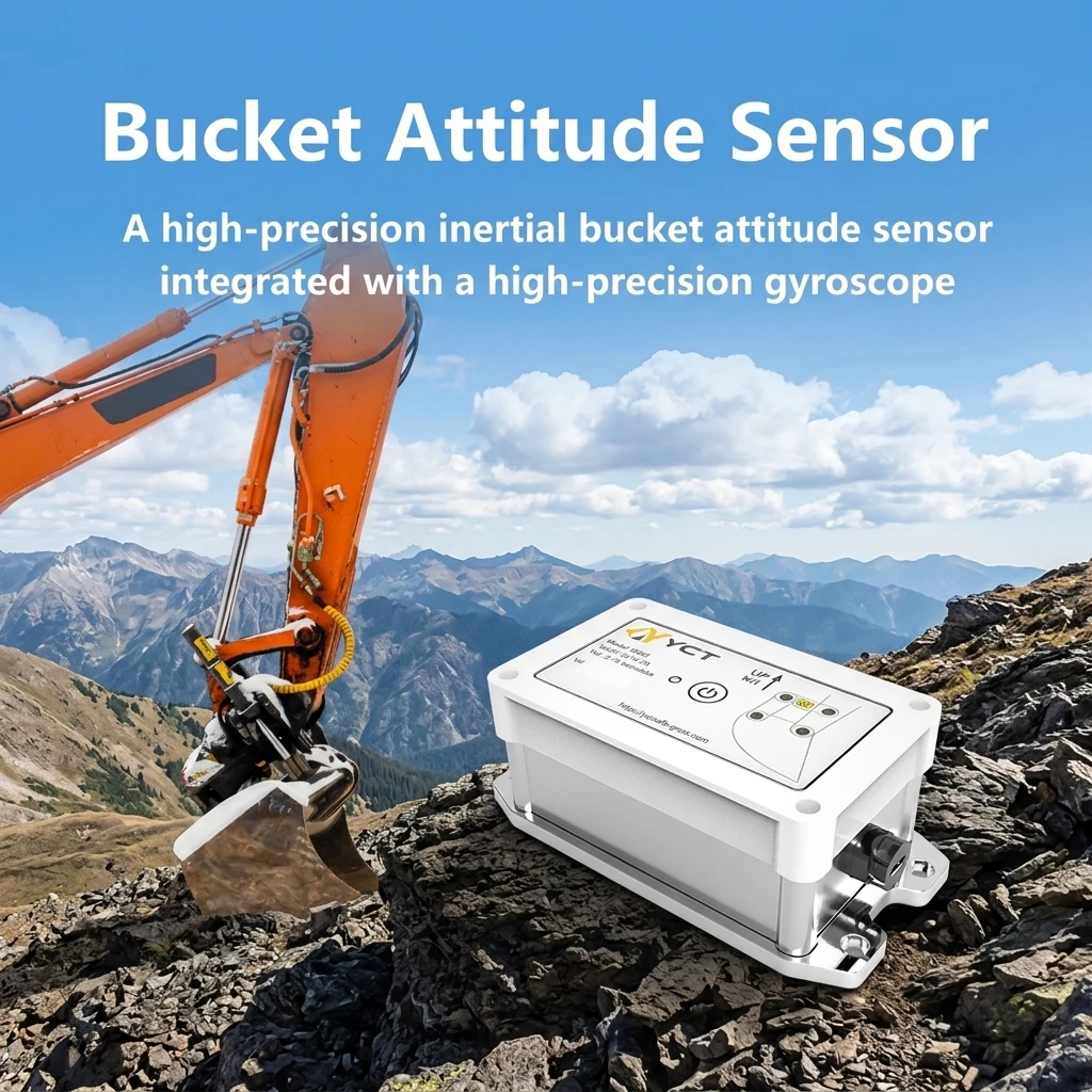 H5 Pro Mini Excavator Leveling Device Construction Machinery Parts 2d Gps Grade Control System Bucket Level Sensor