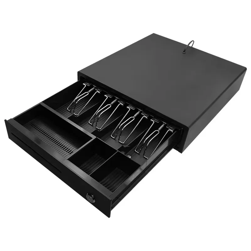 Supermarket Retail desktop Four Grid Three-Level Cash Box 335D Supports Cash Register Printer External Cash Box