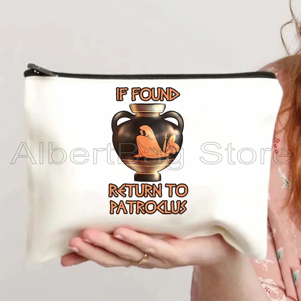 The Iliad Song of Achilles Greek Mythology Patrochilles Achilles and Patroclus Cute Cosmetic Makeup Toilet Bag Pencil Case Pouch