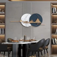 Light Luxury Wall Decoration Sofa Background Wall Pendant Iron Wall Hanging Circular Restaurant Bedroom Metal Hanging Home Decor 2