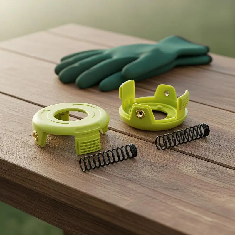High Quality Brand New Plastic Spool Cover Spring Lawn Mover Spool Cap For RLT3025F Garden Tool Parts Replacement