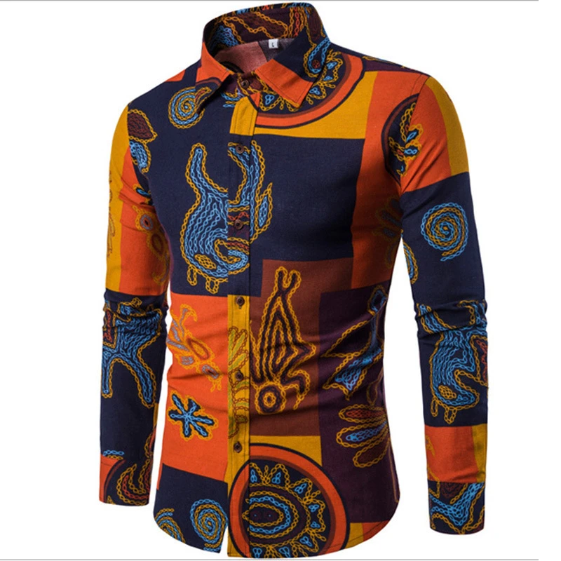 

2025 trendy men's spring and summer fashion trend casual long-sleeved shirt