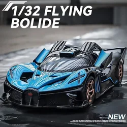 Scale 1/32 Bolide Alloy Super Sport Car Model Diecasts & Toy Metal Vehicle Simulation with Sound and Light Decoration Boy Gift