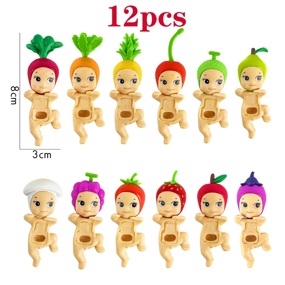 Sonny anjo caixa cega colheita série frutas e vegetais anime figuras ornamentos bonecas fãs crianças presente decorações de mesa