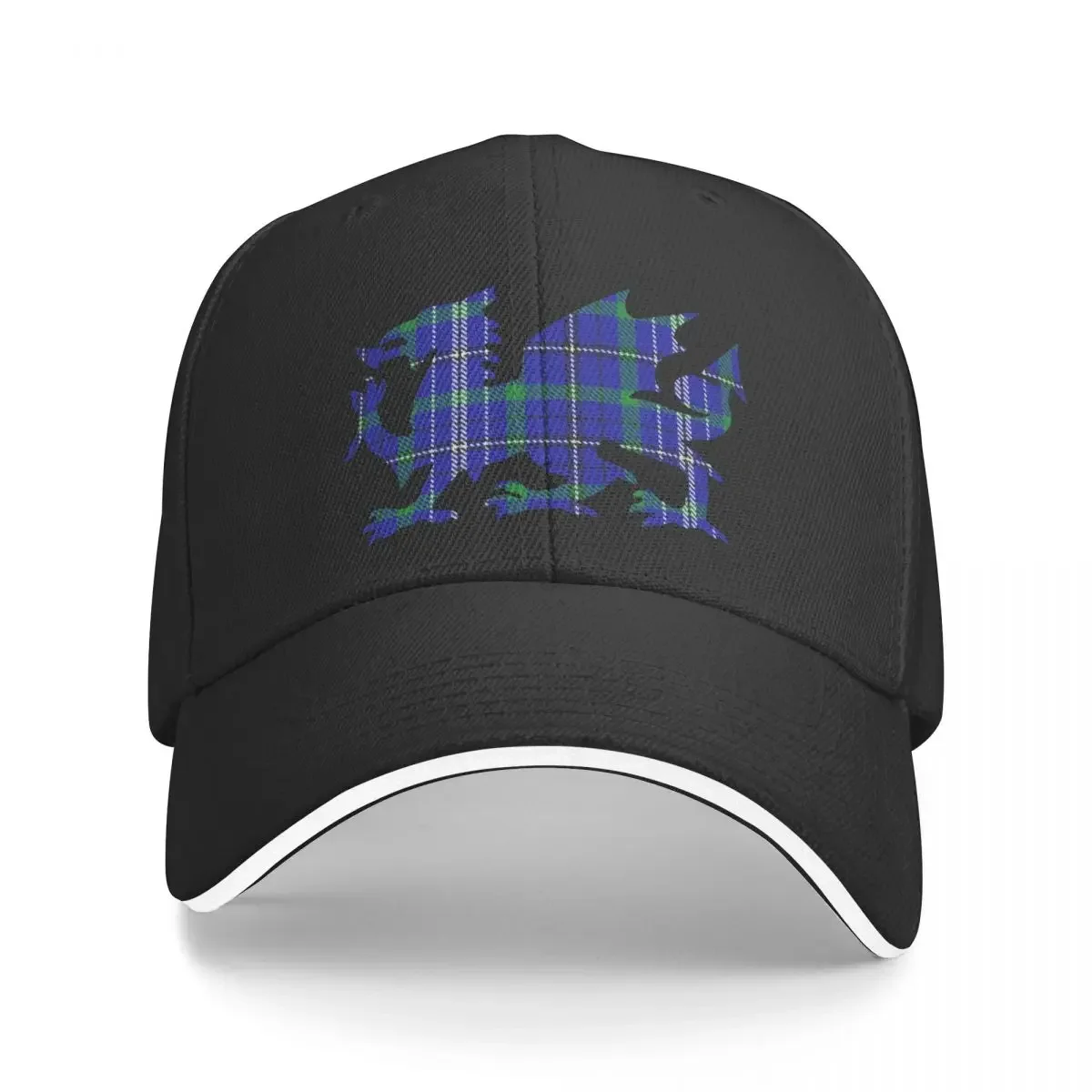 Davies/Davis Family Welsh Dragon Tartan Baseball Cap black funny hat Ball Cap Women's Golf Clothing Men's