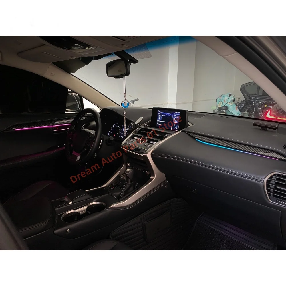 

Светодиодная атмосферная лампа для Lexus NX, улучшение освещения салона автомобиля, динамическая подсветка, специальное управление через приложение и кнопки, подсветка дверей