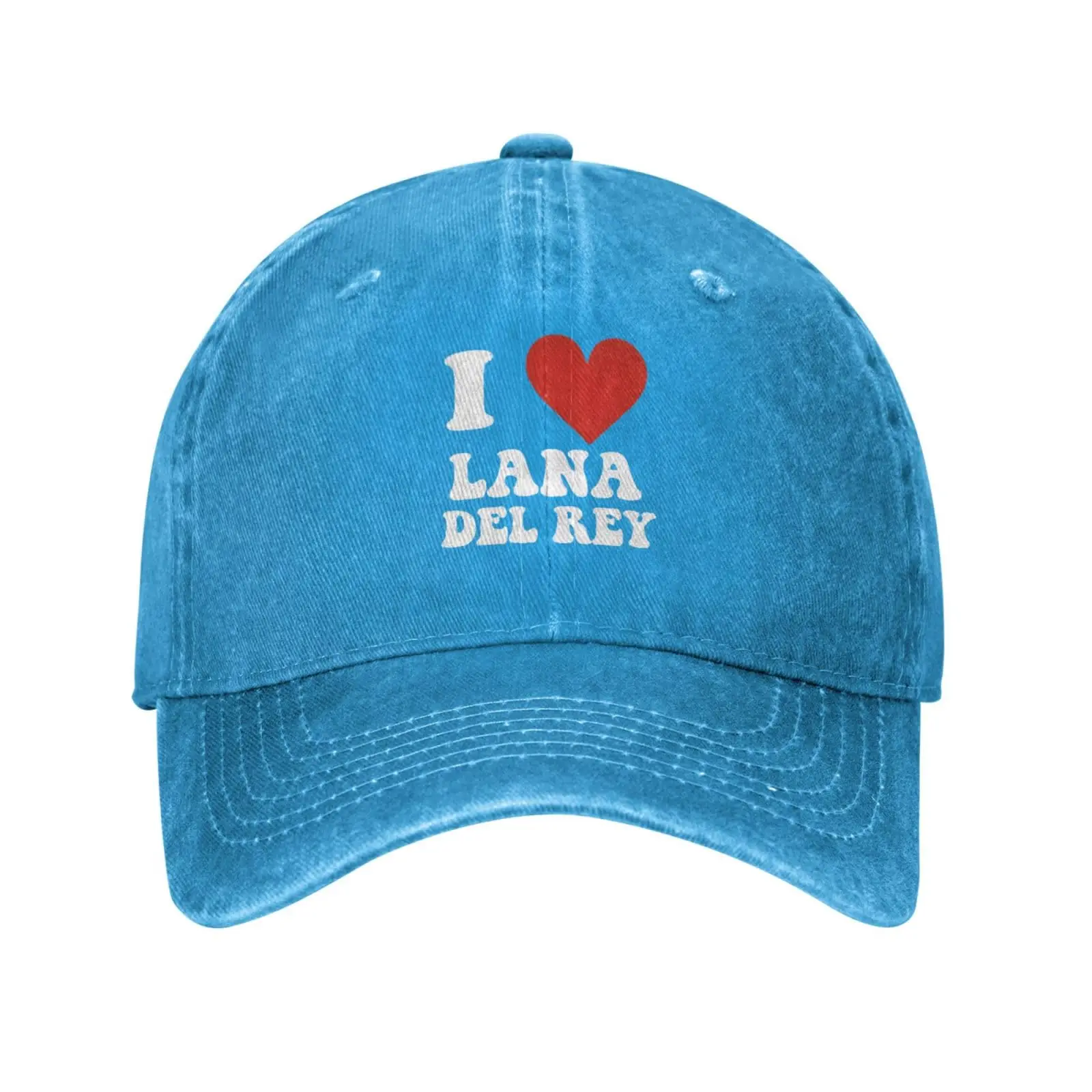 L Love Lana del Rey Printed Baseball Cap Cotton Vintage Adult Classic Denim Hats Washed Adjustable for Unisex