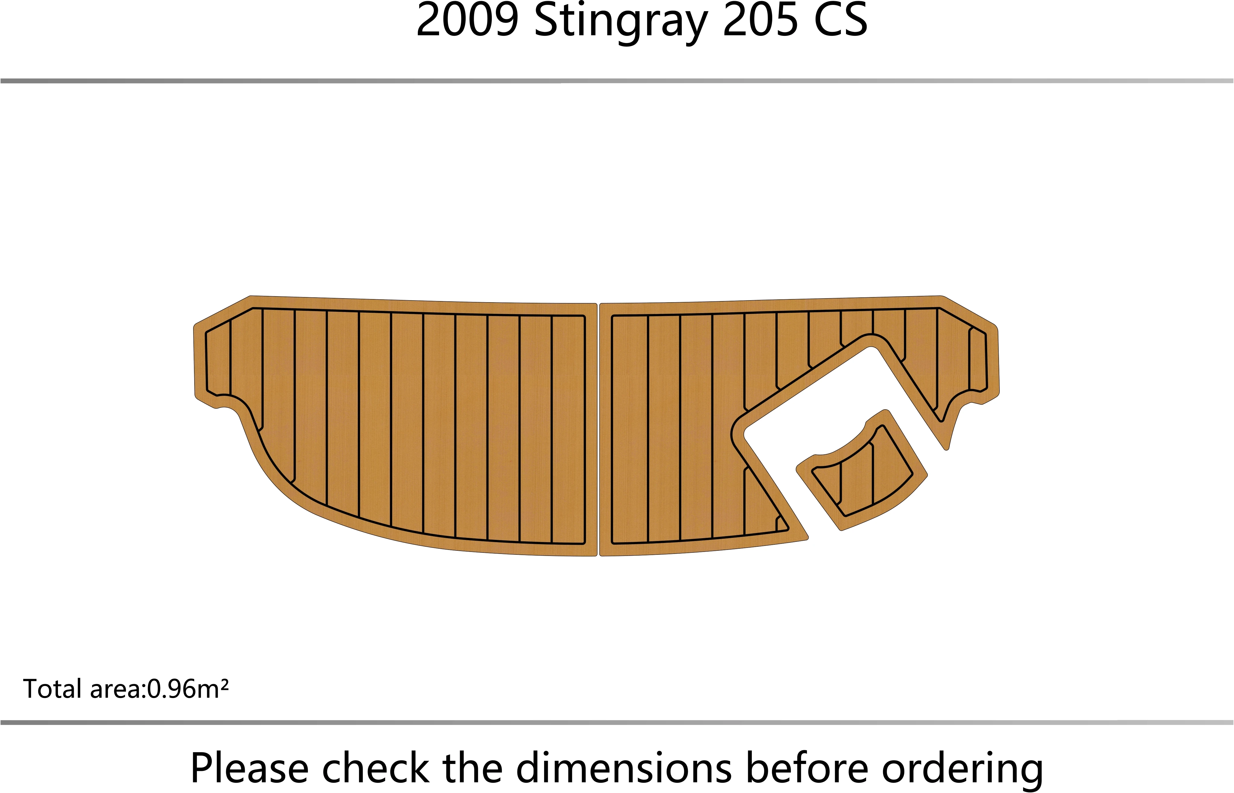 

2009 Stingray 205 CS Cockpit swimming platform 1/4" 6mm EVA fAUX carpet Water Ski Yacht Fishing Boat Non-slip mat floor