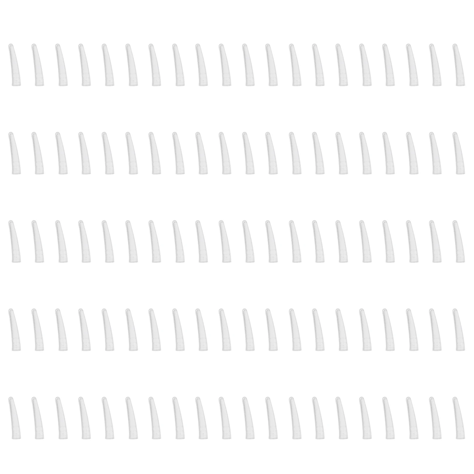 

100 Pcs Nail Nipper Protective Cover Tweezer Tip Silicone Sleeve Soft Cap For Manicure Pedicure Tools Stainless Steel Lash