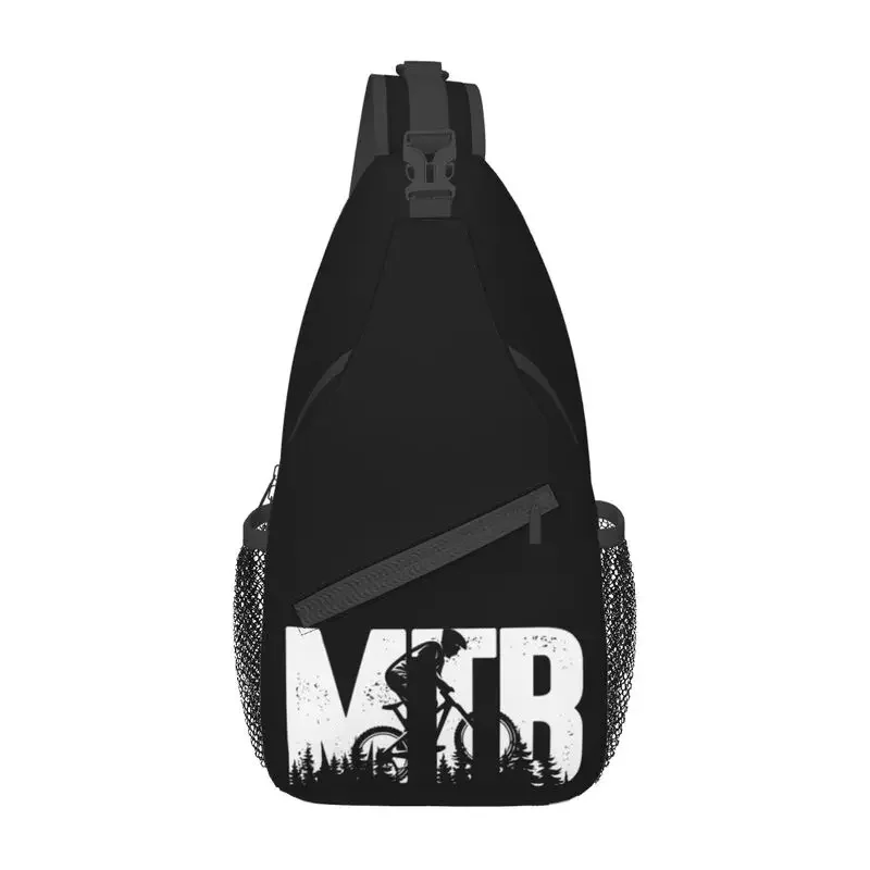 Cool MTB Mountain Bike Sling Crossbody Backpack Men Bicycle Cyclist Ride Shoulder Chest Bag for Hiking