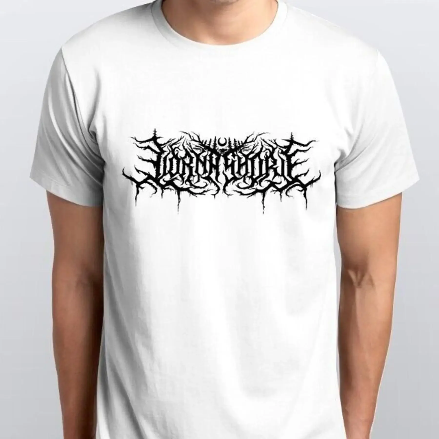 تي شيرت LORNA SHORE جميع المقاسات S M L XL XXL الألوان أبيض، رمادي فحمي