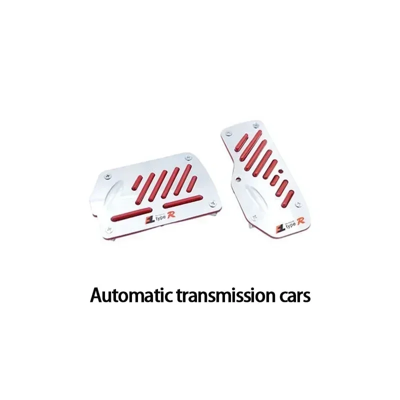 Nieuwe 2/3 Stuks Universele Antislip Aluminium Handgeschakelde Auto Pedaal Cover Set Kit Pedali Rood/blauw/Zilver Auto Accessoires