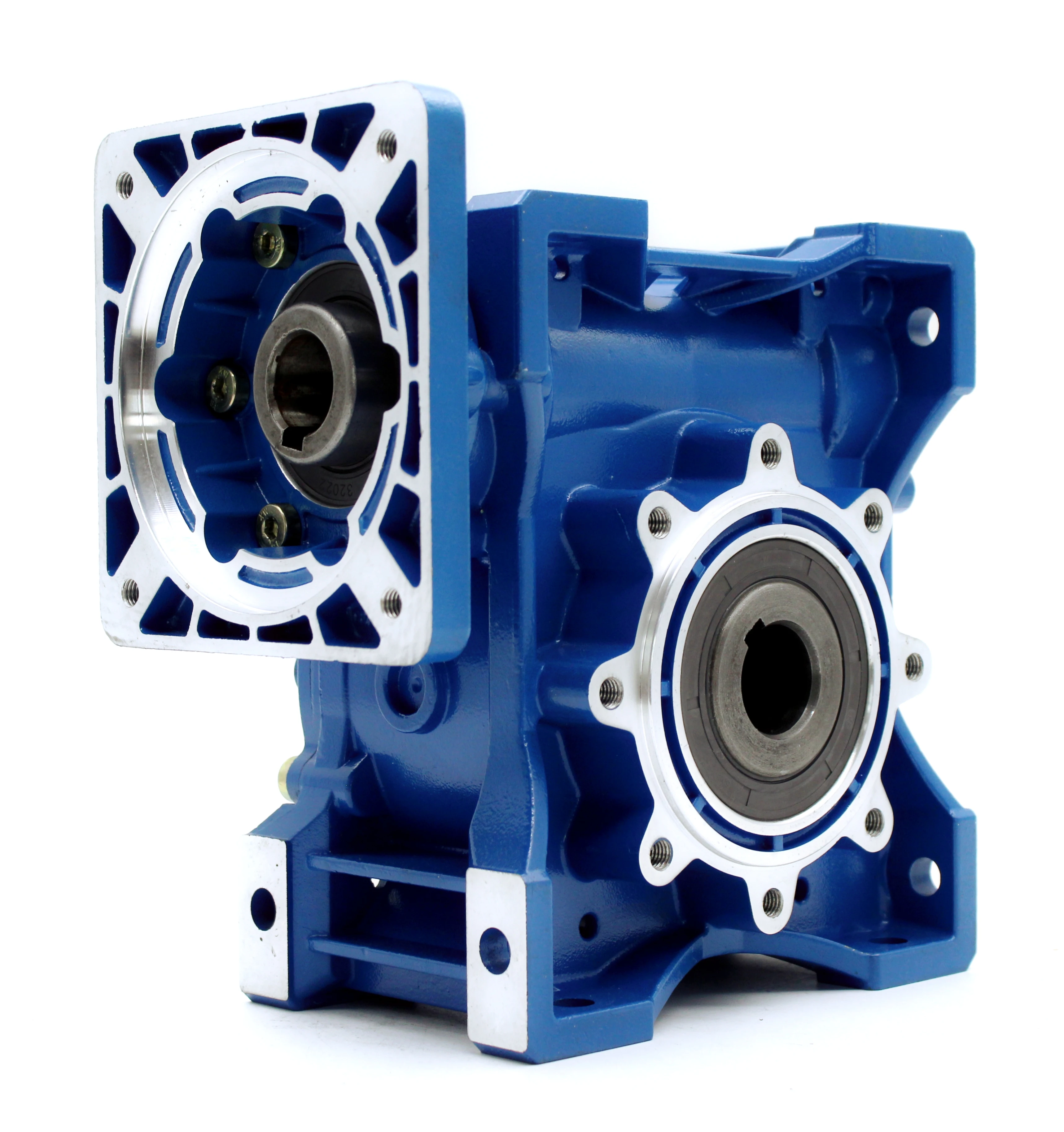 CYRW75Worm Gearbox NMRV75 Input 14/19/22/24/28mm Output 28mm Ratio 5:1/100:1 Worm Gear Tin bronze+Free maintenance+Synthetic oil